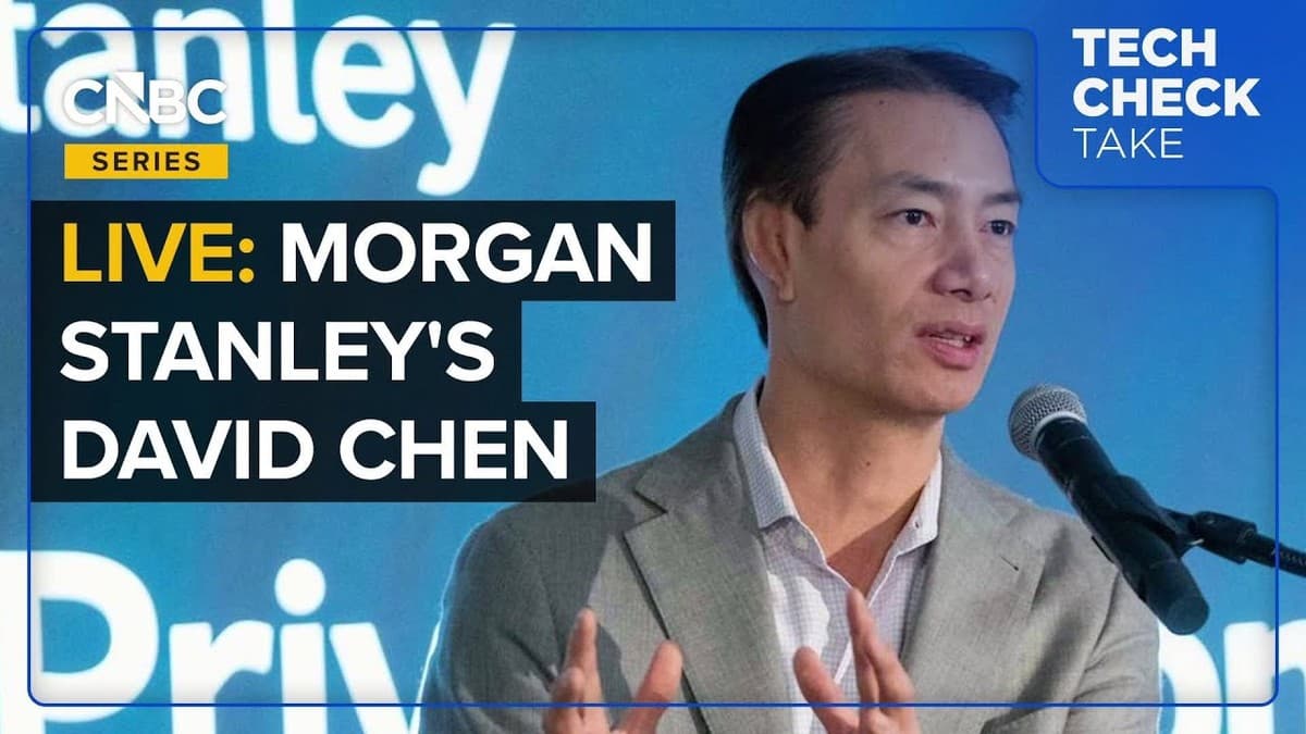 CNBC livestream with Morgan Stanley's David Chen discussing AI's impact on Wall Street