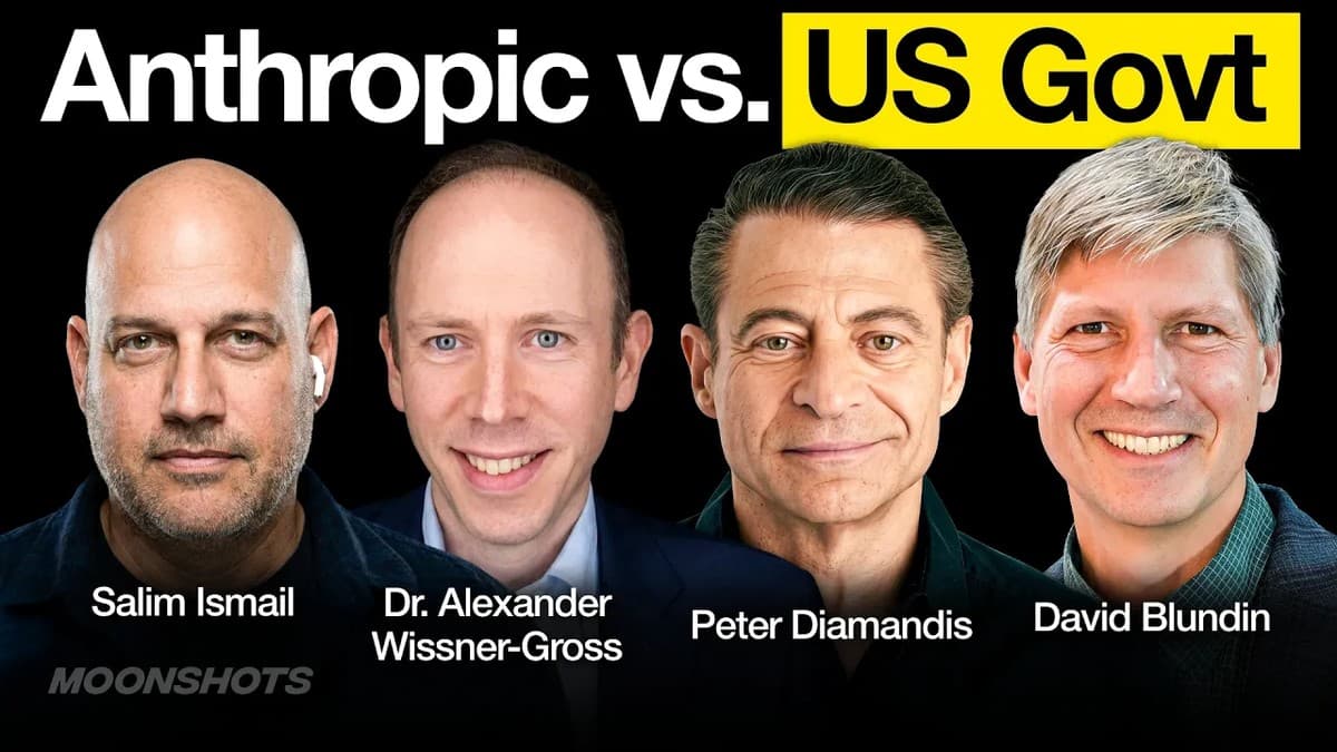 Panel discussion on AI disruption featuring Peter Diamandis, Salim Ismail, Dave Blundin, and Alexander Wissner-Gross