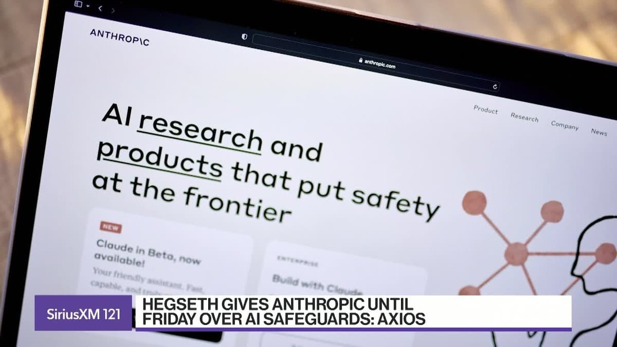 Gregory Allen in Bloomberg studio with Joe Mathieu and Kailey Leinz discussing the Pentagon-Anthropic dispute